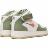 Chaussures NIKE Air Force 1 Mid Qs pour homme, blanc pétrole vert voile Total Ora