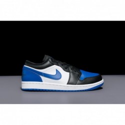 Jordan Homme Air 1 Low Royal Toe - Blanc/Bleu Royal/Noir/Blanc