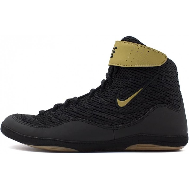 Chaussures de lutte Nike Inflict 3 pour hommes, noir/or métallique-noir