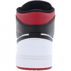 Jordan Homme Air 1 Mid Gym Red Black Toe - Blanc/Gym Red-Black