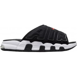 Claquettes Nike Air More Uptempo pour homme (FJ2708-001, noir/noir/transparent/blanc)