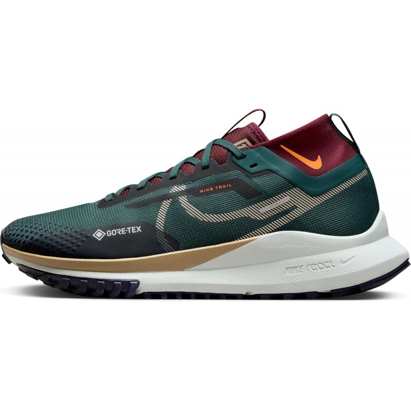 Chaussures de course sur sentier imperméables Nike Pegasus Trail 4 Gore-TEX pour homme (DJ7926-302, Jungle profonde/Bordeaux noc