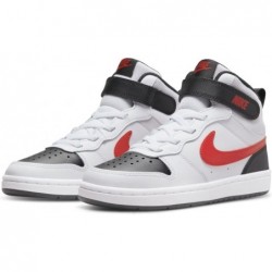 Chaussure de basket-ball Nike Court Borough MID pour enfant - Blanc/rouge