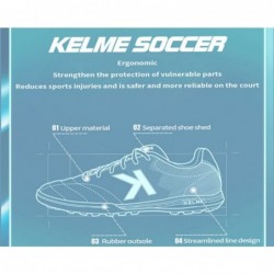 KELME Chaussures de football en gazon synthétique pour hommes, baskets athlétiques antidérapantes, amortissantes, chaussures de 