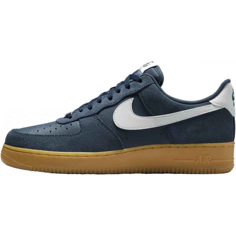 Chaussures Nike Air Force 1 '07 LV8 pour homme (FQ8714-400, bleu marine armurerie/marron clair gomme)