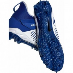 Chaussures de football Nike Alpha Menace Pro2 Mid pour homme BV3945-101 Blanc/Bleu royal équipe