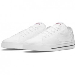 Nike Court Legacy Canvas CW6539-100 Blanc-Noir Décontracté pour Homme