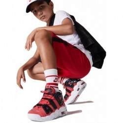 Chaussures Nike Air More Uptempo pour enfants (DV2205-600, Homard/Blanc/Bruit vert/Noir)